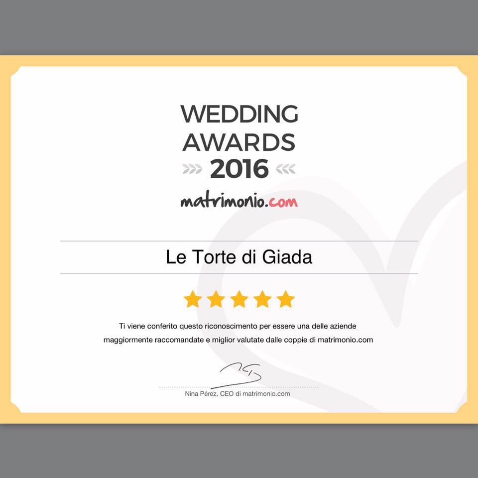 Wedding Award 2016 le torte di giada wedding cake cake design