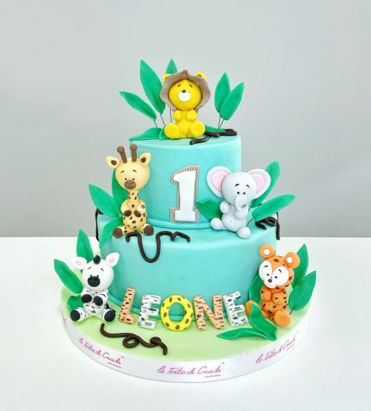 torta compleanno zoo animali